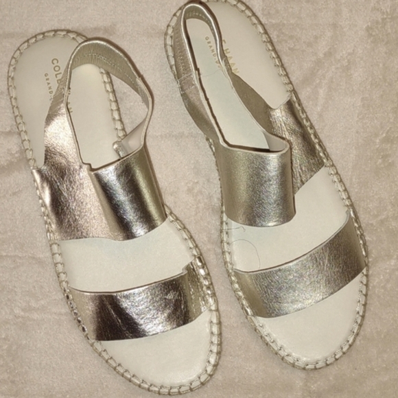 ๐ฃCole Haan๐ฃ Soft Gold Metallic Cloudfeel Leather footwear - Picture 13 of 14